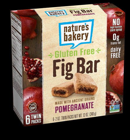 Natures Bakery Gluten Free Pomegranate Fig Bar -- 36 per case.