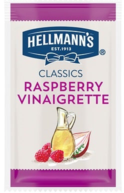 Hellmann's Classics Raspberry Vinaigrette Salad Dressing Portion Control Sachets, 1.5 ounce -- 102 per case