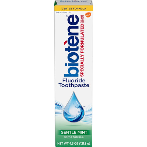 Biotene Gentle Mint Fluoride Toothpaste, 4.3 Ounce -- 12 per case.