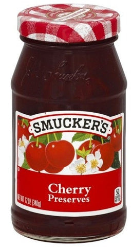 Smuckers Cherry Preserves, 12 Ounce -- 12 per case.