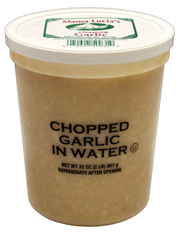 Mama Lucia Garlic in Water - 32 oz. jar, 6 per case