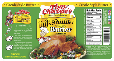Tony Chacheres Butter Injectable Marinade, 64 Ounce -- 6 per case.