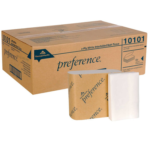 Georgia Pacific Professional Singlefold Interfolded Bathroom Tissue, White, 400 Sheet/Box, 60/Carton