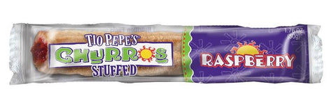 Tio Pepes Individually Wrapped 51 Percent Whole Grain Raspberry Churros, 1.9 Ounce -- 100 per case.