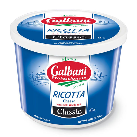 Galbani Professionale Whole Milk Classic Ricotta Cheese, 5 Pound -- 4 per case