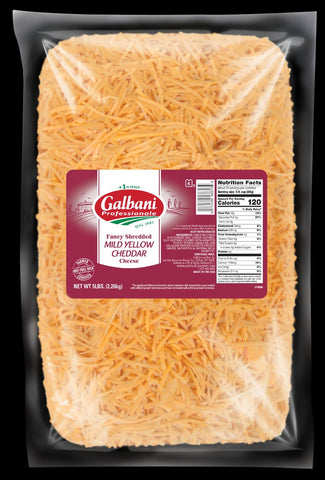 Galbani Professionale Shredded Mild Cheddar Cheese, 5 Pound -- 6 per case