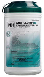 Nice-Pak Extra Large Sani-Cloth HB Germicidal Disposable Wipe, 65 per pack -- 6 packs per case.