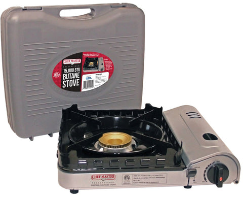 Chef Master 15000 BTU Portable Butane Stove -- 6 per case.