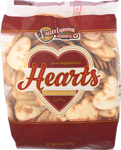 Valley Lahvose Original Heart Shape Crackers, 16 Ounce -- 10 per case.