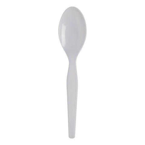 Dixie Individually Wrapped Polystyrene Cutlery, Teaspoons, White, 1000/Carton