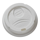Dixie Drink-Thru Lid, Fits 8oz Hot Drink Cups, White, 1000/Carton
