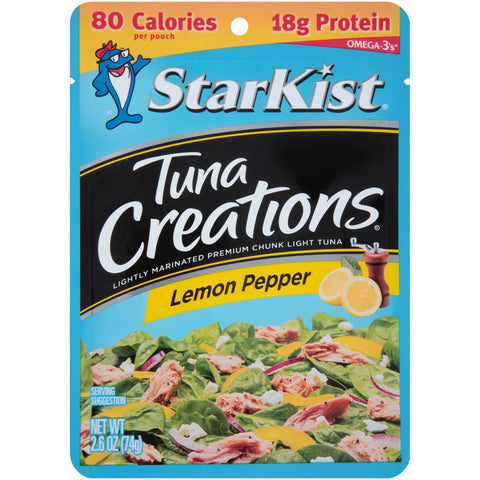 Starkist Tuna Creations Lemon Pepper Tuna, 2.6 Ounce -- 24 per case.