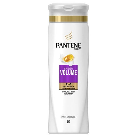 Pantene Pro V Sheer Volume 2 in 1 Shampoo and Conditioner, 12.6 Fluid Ounce -- 6 per case.