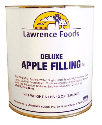 Lawrence Foods Whole Deluxe Apple Filling, 6.75 Pound -- 6 per case