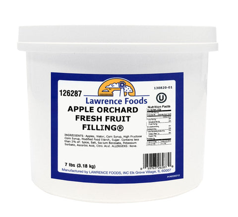 Lawrence Foods Whole Deluxe Apple Filling, 0.75 Gallon -- 4 per case