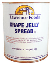 Lawrence Foods Grape Spread Jelly, 8 Pound --- 6 per case