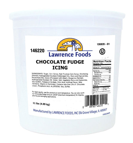 Lawrence Foods Chocolate Fudge Icing, 11 Pound -- 2 per case