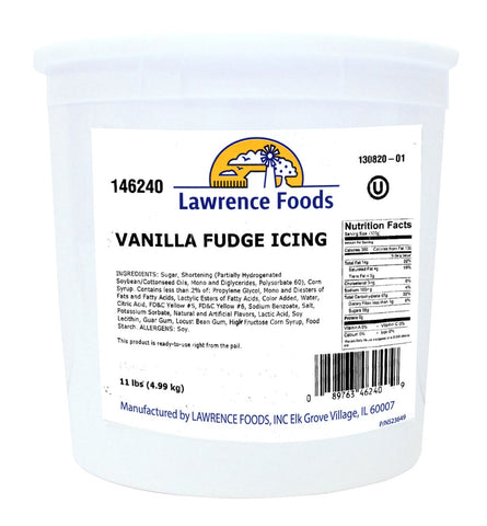 Lawrence Foods Vanilla Fudge Icing, 11 Pound -- 2 per case