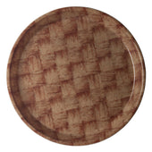 Cambro Round Dark Basketweave Camtray for Pizza and Beverage Service, 10 inch -- 12 per case.