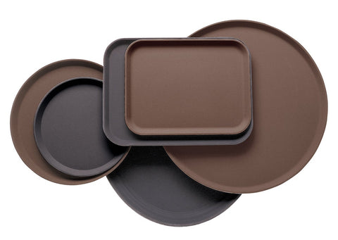 Cambro Round Camtread Tray, Black, 19.44 inch -- 12 per case.