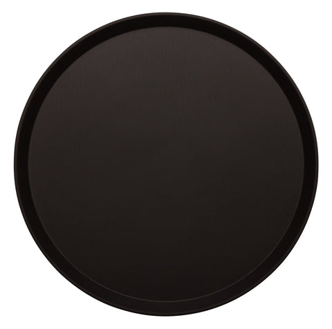 Cambro Black Round Treadlite Tray, 14 inch -- 12 per case.