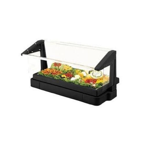 Cambro Black Buffet Bar With Sneeze Guard.