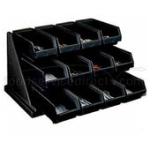 Cambro Organizer Rack with 12 Bins, Black.