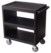Cambro Open Service Cart, Black, 33 1/4 x 20 x 34 5/8 inch.