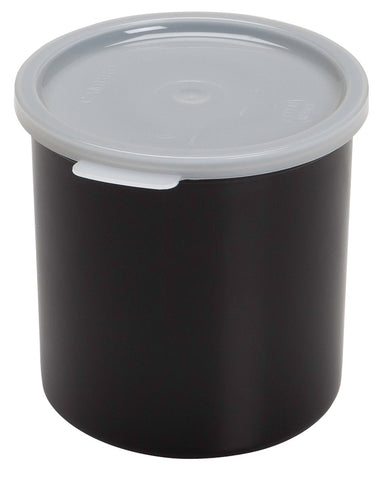 Crock With Lid, Black, 1.5 Quart -- 6 per case.