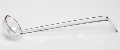 Cambro Plain Ladle, Clear, 1 Ounce -- 12 per case.