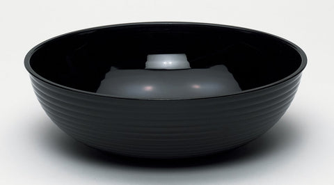 Cambro Camwear Black Polycarbonate Round Ribbed Bowl, 20.2 Quart Capacity -- 4 per case.