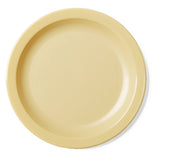 Cambro Plastic Narrow Rim Plate, Beige, 6 9/16 inch -- 48 per case.