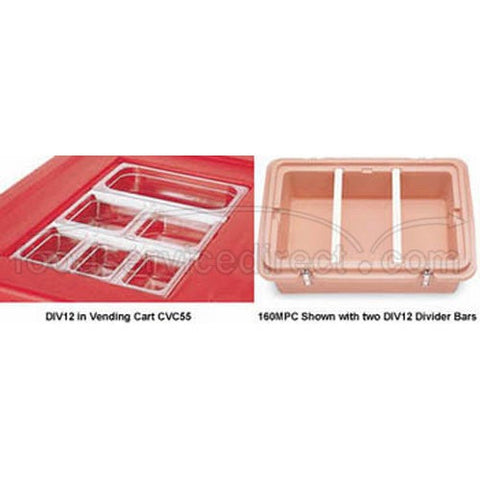 Camshelving Divider Food Bar, White, 12.75 inch -- 3 per case.