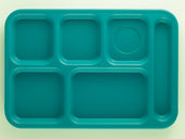 Cambro Penny Saver 6 Compartment School Tray, Teal, 10 x 14.5 inch -- 24 per case.