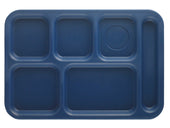 Cambro Penny Saver 6 Compartment School Tray, Navy Blue, 10 x 14.5 inch -- 24 per case.