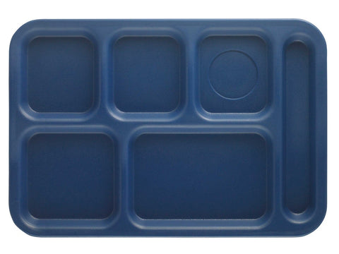 Cambro Penny Saver 6 Compartment School Tray, Navy Blue, 10 x 14.5 inch -- 24 per case.