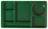 Camwear 2 x 2 Six Compartment Polycarbonate School Tray, Sherwood Green, 8 3/4 x 15 inch -- 24 per case.