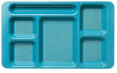 Cambro Polycarbonate Compartment Tray, Teal, 9 x 15 inch -- 24 per case
