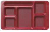Cambro Polycarbonate Compartment Tray, Cranberry, 9 x 15 inch -- 24 per case