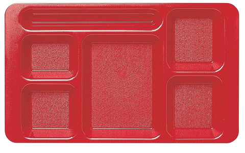 Cambro Polycarbonate Compartment Tray, Red, 9 x 15 inch -- 24 per case