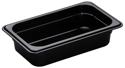 Camwear One Fourth Size Food Pan, Black, 1.8 Quart -- 6 per case