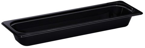 Camwear Half Size Long Food Pan, Black, 3.2 Quart -- 6 per case.