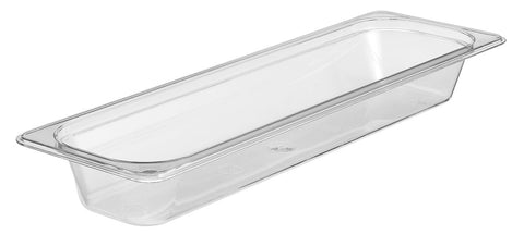 Camwear Half Size Long Food Pan, Clear, 3.2 Quart -- 6 per case.