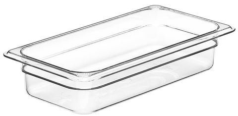 Camwear One Third Size Food Pan, Clear, 6 15/16 x 12 3/4 inch -- 6 per case