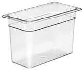 Camwear One Third Size Food Storage Pan, Clear, 8 inch -- 6 per case.
