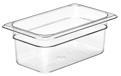 Camwear One Fourth Size Food Pan, Clear, 2.7 Quart -- 6 per case