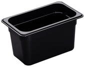 Camwear One Fourth Size Food Pan, Black, 3.9 Quart -- 6 per case