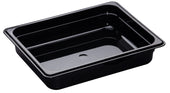 H Pan Half Size Food Storage Pan, Black, 10 7/16 x 12 3/4 x 2 1/2 inch -- 6 per case