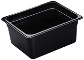 H Pan Half Size Food Storage Pan, Black, 10 7/16 x 12 3/4 inch -- 6 per case.