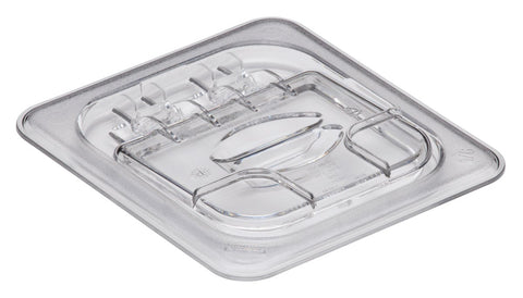 Cambro Camwear Clear Polycarbonate Solid FlipLid Only, 6 3/8 x 6 15/16 inch -- 6 per case.
